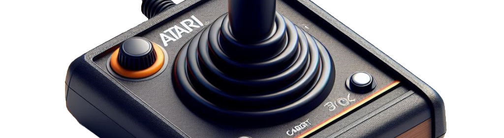Bing Chat Dall-E3 Atari Joystick with a Red Button