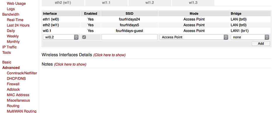 Tomato Shibby Router Firmware v140 Virtual Wireless